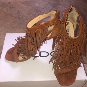 Steve Madden Brown Fringe Heels